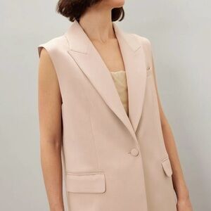 Adam Lippes Suiting Vest (MSRP: $350). Size 16.  Sleeveless Blazer